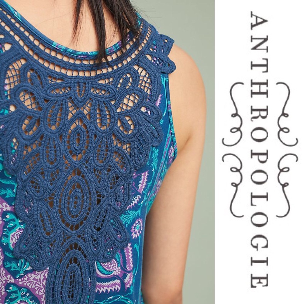 NWT Anthropologie Epoca Crocheted Sleeveless Top - Picture 3 of 6